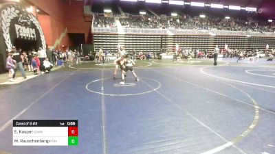 123 lbs Consi Of 8 #2 - Ethan Kasper, Cowboy Kids WC vs Mason Rauschenberger, Pomona Elite