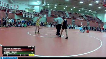 100 lbs Cons. Round 4 - Anthony Zuranski, Contenders Wrestling Academy vs Jacoby Moore, Hobart Middle School