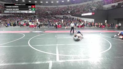110 lbs Champ. Round 2 - Mason Wilber, GET Blue Demons vs Chase Gondik, Lake Superior Wrestling Academy