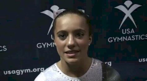 Cincinnati Junior Lexi Priessman after her 1st day of competition lexi priessman