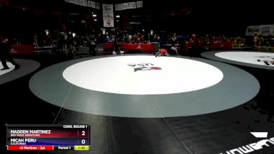 125 lbs Cons. Round 1 - Madden Martinez, Red Wave Wrestling vs Micah Peru, California