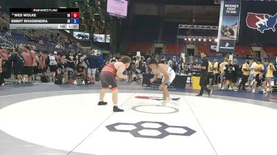 215 lbs Cons. Sub-rd Of 16 - Wes Wolke, Indiana vs Emmit Rivadeneira, Idaho