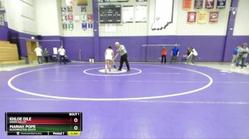 100 lbs Round 1 - Mariah Pope, Bloomington South vs Khloe Dile, Owen Valley