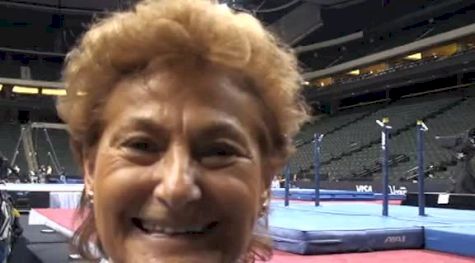 Marta Karolyi after the first day of the 2011 Visa Championships