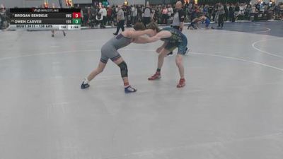138 lbs Quarters - Brogan Sendele, Hononegah Wrestling Club vs Owen Carver, Eierman Elite