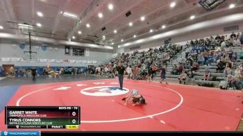 70 lbs Semifinal - Tyrus Connors, Buffalo Outlaws Wrestling Club vs Garret White, Thermopolis Wrestling Club