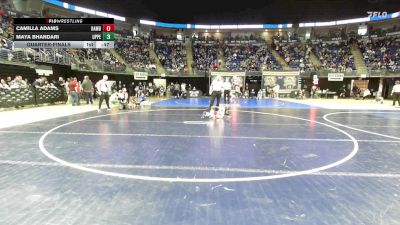 50 lbs Quarterfinal - Camilla Adams, Hamburg Area vs Maya Bhandari, Upper St. Clair