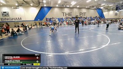 105 lbs Semifinal - Crystal Olson, Top Of Utah vs Maquelle Pace, Champions Wrestling Club