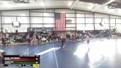 190 lbs Quarterfinal - Thor Pili, Westlake vs Gage Jacobsen, Richfield