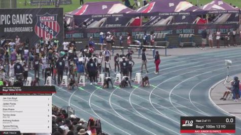 2026 AAU Junior Olympic Games - Youth Boys' 100m, Prelims 1 - Age 13