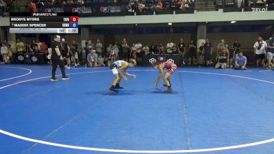 78 lbs Cons. Rd Of 16 - Brodys Myers, Team PA vs Maddix Spencer, Keystone Kids Wrestling Club