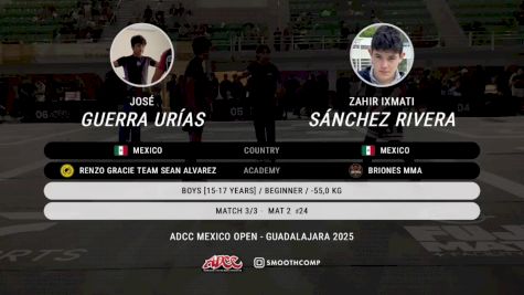 José Guerra Urías vs Zahir Ixmati Sánchez Rivera 2025 ADCC Guadalajara Open
