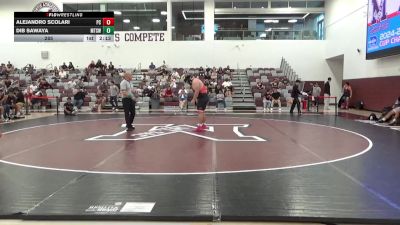 285 lbs Quarterfinals (8 Team) - Alejandro Scolari, Palomar College (RED) vs Dib Sawaya, Mt. SAC (White)