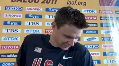 Derek Miles after qualifying in Pole Vault  prelim 5.60m Daegu 2011 World Champs