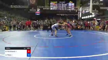 122 lbs Consi Of 16 #2 - Gracianna Strickland, Oregon vs Angelina Pena, Michigan