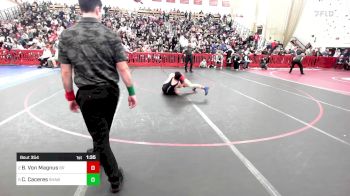 132 lbs Semifinal - Brent Von Magnus, Bridgewater-Raynham vs Caleb Caceres, Shawsheen