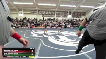 126 lbs Champ. Round 2 - Shiloh Cisnevos, Show Low vs Kaylee Coleman, Sandra Day O`Conner