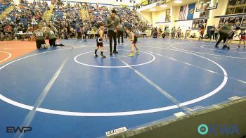 61 lbs Consi Of 8 #2 - Lane Powell, Verdigris Youth Wrestling vs Deacon Alfaro, Grove Takedown Club