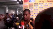 Yohan Blake after qualifying in first round of 100m Daegu 2011 World Champs