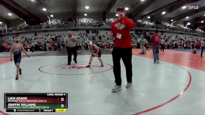 110 lbs Cons. Round 4 - Liam Adams, Richmond Youth Wrestling Club-AA vs Griffin Williams, Higginsville Youth Wrestling Club-AA