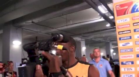 Nesta Carter after qualifying in first round of 100m Daegu 2011 World Champs