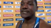 Justin Gatlin after prelim Daegu 2011 World Champs