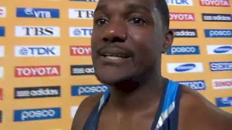 Justin Gatlin after prelim Daegu 2011 World Champs