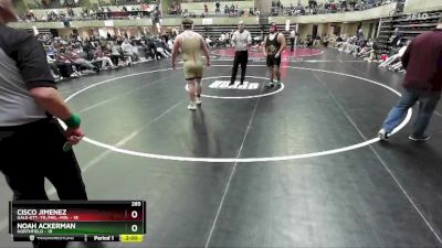 285 lbs Finals (8 Team) - Noah Ackerman, Northfield vs Cisco Jimenez, Gale-Ett.-Tr./Mel.-Min.