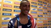 Ashton Eaton after running big PR to get decathlon silver medal at Daegu 2011 World Championships