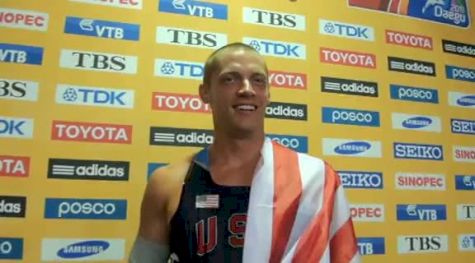 Trey Hardee admits to being on Flotrack after defending his World Championship gold medal at Daegu 2011 World Championships