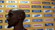 Mo Farah] after just getting nipped for gold in the 10000 meter final at Daegu 2011 World Championships