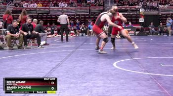 2A-215 lbs Champ. Round 2 - Braden McShane, NH/TV vs Reece Wrage, North Polk