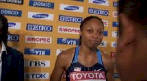 Allyson Felix finishes a close second in 400 meter final at Daegu 2011 World Championships