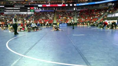 3A-138 lbs Champ. Round 1 - Camron Bennett, Des Moines East vs Grayson Sutter, ADM