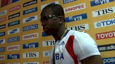 Dayron Robles (before DQ) after winning the 110H final at Daegu 2011 World Championships