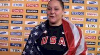 Jillian Camarena-Williams] first American shot put medalist with Bronze at Daegu 2011 World Championships