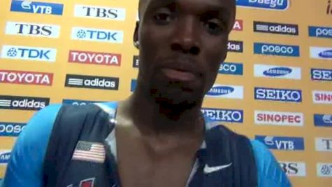 Lashawn Merritt passed for gold in final meters of 400 at Daegu 2011 World Championships Day 4 Inteviews