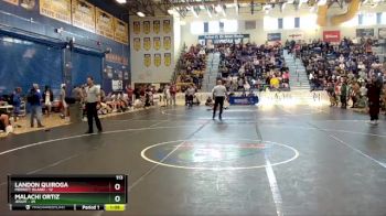 113 lbs Semifinals (8 Team) - Malachi Ortiz, Jesuit vs Landon Quiroga, Merritt Island