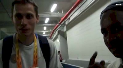 Yuriy Borzakovskiy gets bronze medal in 800 final at Daegu 2011 World Championships Day 4 Interviews