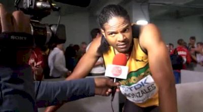 Jermaine Gonzales just outside the 400 medals in 4th at Daegu 2011 World Championships Day 4 Interviews
