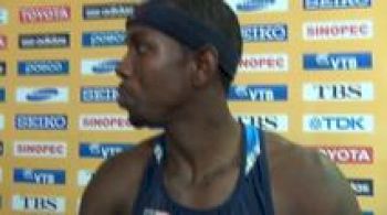 Bershawn Jacksonsharp after semi win 2011 World Championships Day4 Interviews