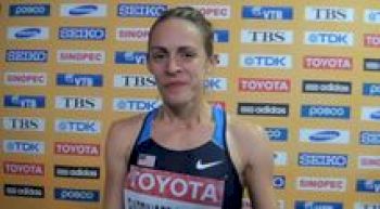 Jenny Simpson] qualified and dealing with the stress of 1500 meters at Daegu 2011 World Championships