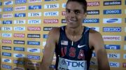Matt Centrowitz looking like a veteran after winning 1500 semi heat at Daegu 2011 World Track Championships