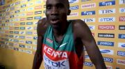 Silas Kiplagat after qualifying for 1500 meter final at Daegu 2011 World Track Championships