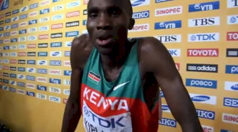Silas Kiplagat after qualifying for 1500 meter final at Daegu 2011 World Track Championships