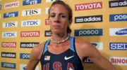 Morgan Uceny after fall in 1500 meter final at Daegu 2011 World Track Championships