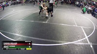 112 lbs Cons. Round 1 - Carson Hegland, Mullen Youth Wrestling vs Grady Licking, Nebraska