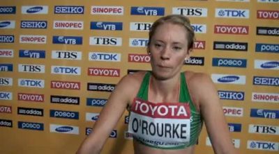 Derval O'Rourke after first round of 100 hurdles at Daegu 2011 World Track Championships