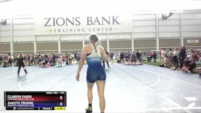 170 lbs Round 2 - Clarion Fager, Charger Wrestling Club vs Dakota Frogge, Wasatch Wrestling Club