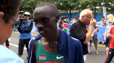 Vincent Kipruto of Kenya earns silver finishing second in Marathon at Daegu 2011 World Track Championships